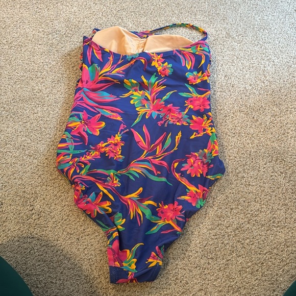 J. Crew Factory Strapless one-piece Swimsuit Size Small floral print - Picture 6 of 6